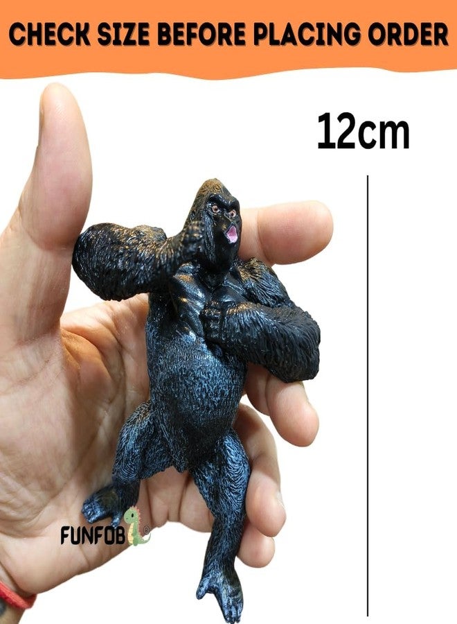 FUNFOB Gorilla Kong Toy Mini Figure Height -12cm for Kids & Adults PVC Multicolour | Mini Gorilla - Image 2
